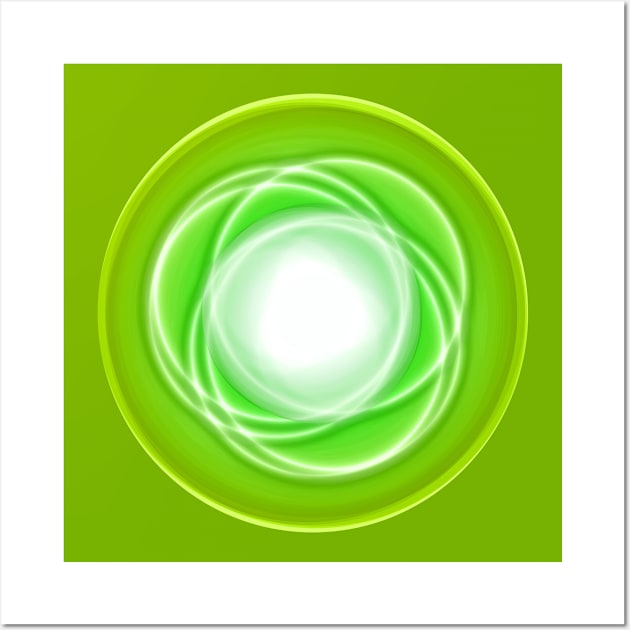 Space abstract planet green Wall Art by carolsalazar